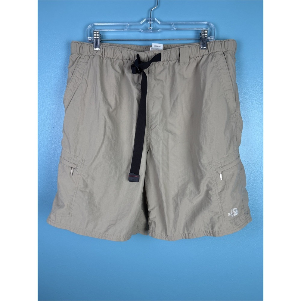 The North Face Shorts Mens XL Tan Cargo Belted Hiking Gorpcore Outdoor Nylon